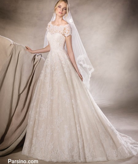 مدل لباس عروس گیپور و تور خارجی